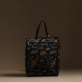 Black Handmade Cotton Shopping Hand bag