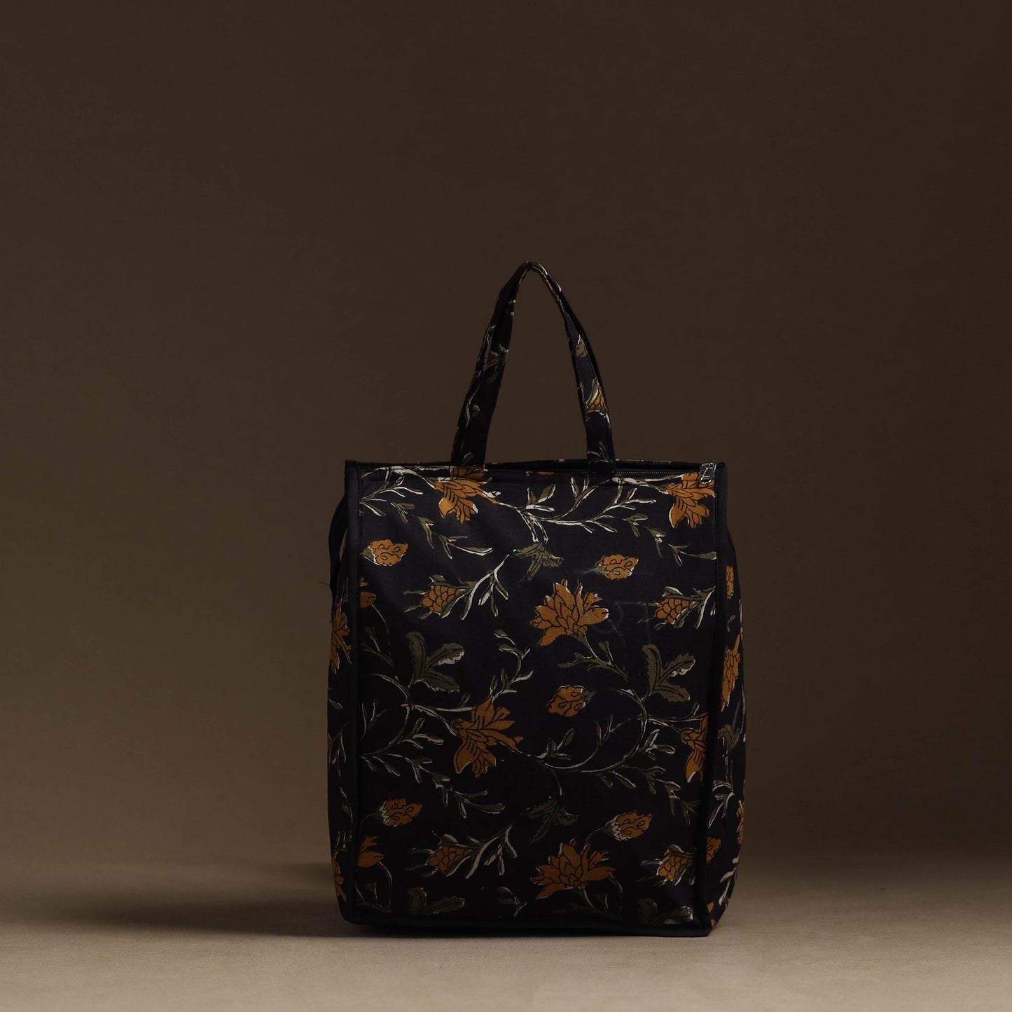 Black Handmade Cotton Shopping Hand bag