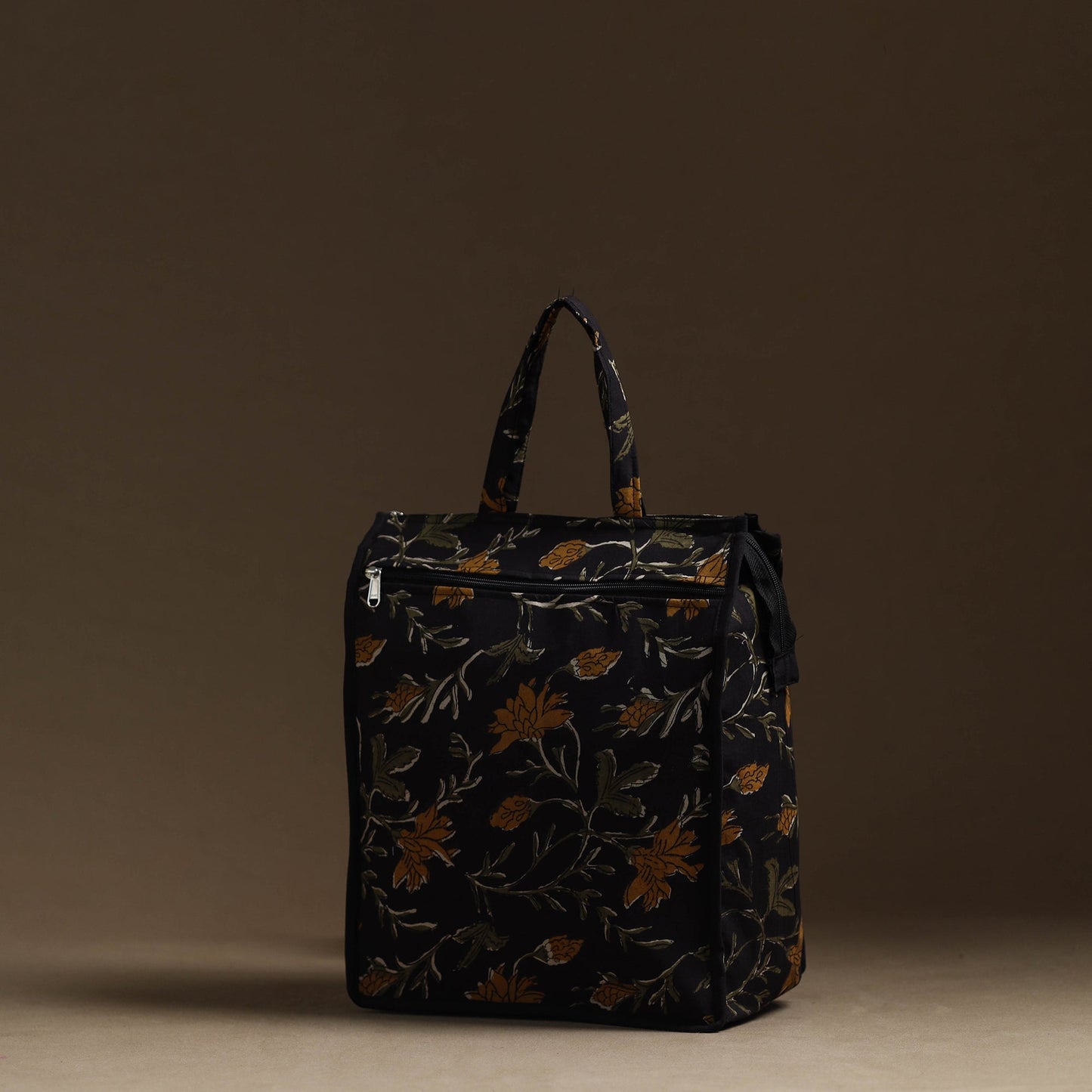 Black Handmade Cotton Shopping Hand bag