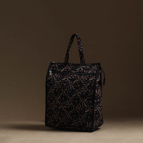 Black Handmade Cotton Shopping Hand bag