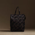 Black Handmade Cotton Shopping Hand bag