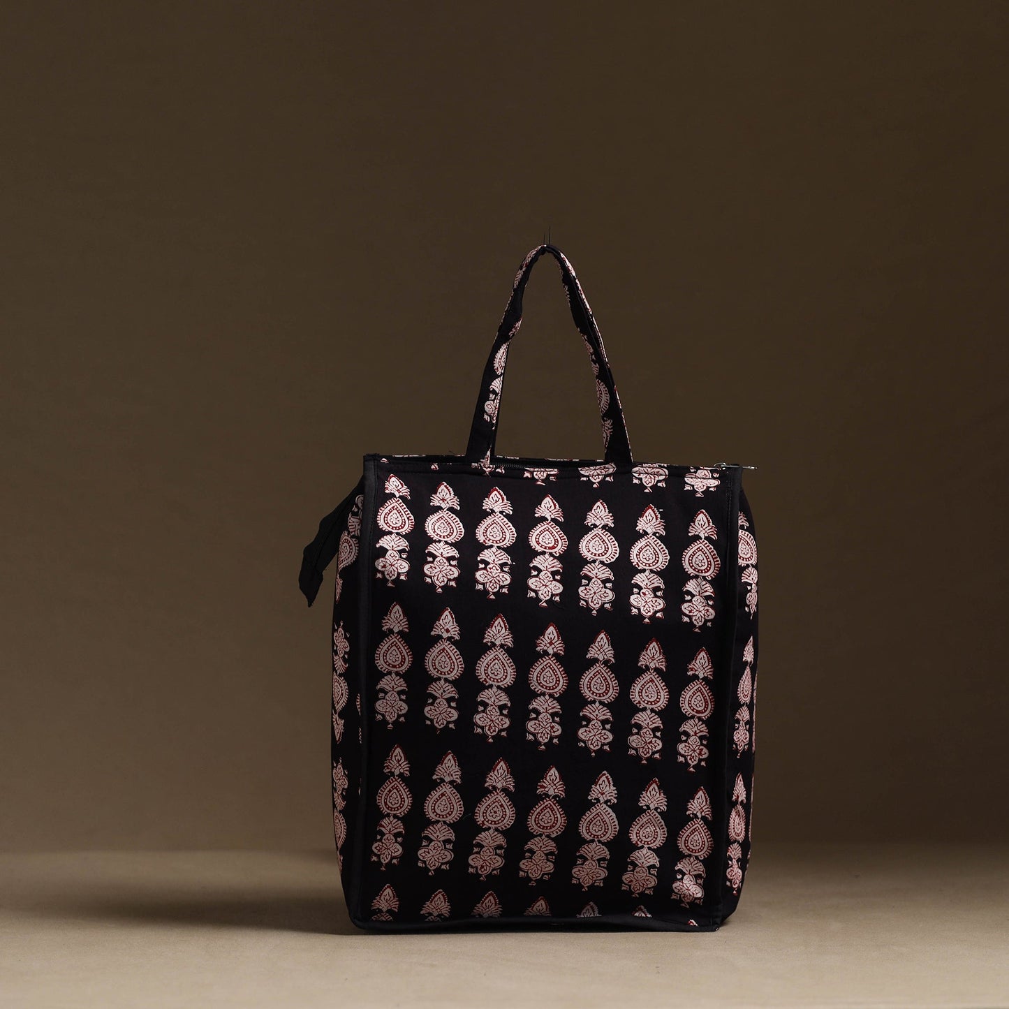 Black Handmade Cotton Shopping Hand bag