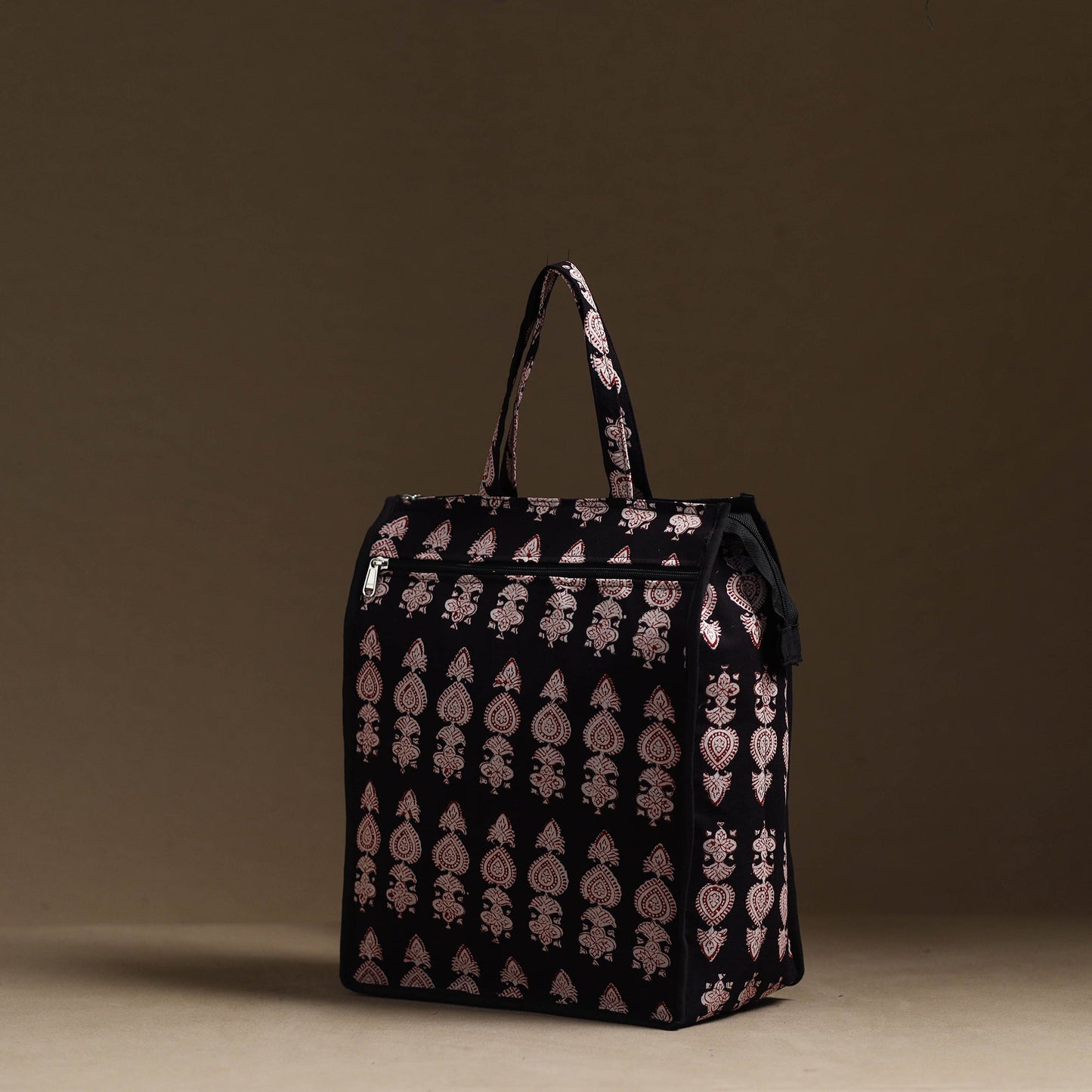 Black Handmade Cotton Shopping Hand bag