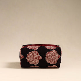  Black Handmade Cotton Toiletry Bag 