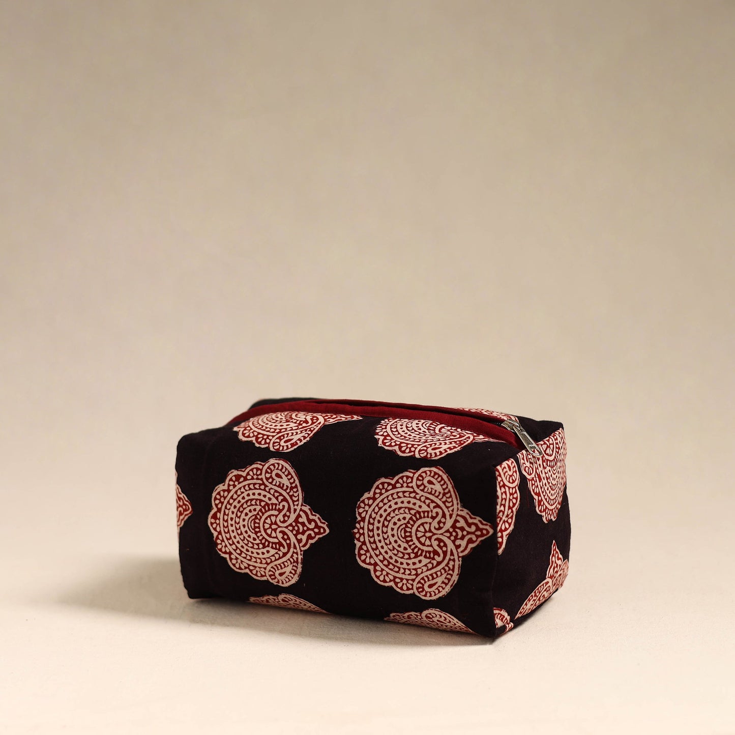  Black Handmade Cotton Toiletry Bag 