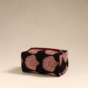  Black Handmade Cotton Toiletry Bag 