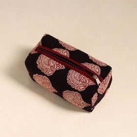  Black Handmade Cotton Toiletry Bag 