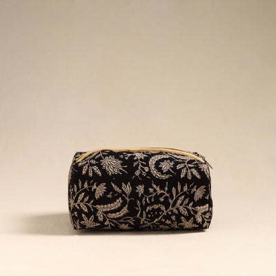  Black Handmade Cotton Toiletry Bag 