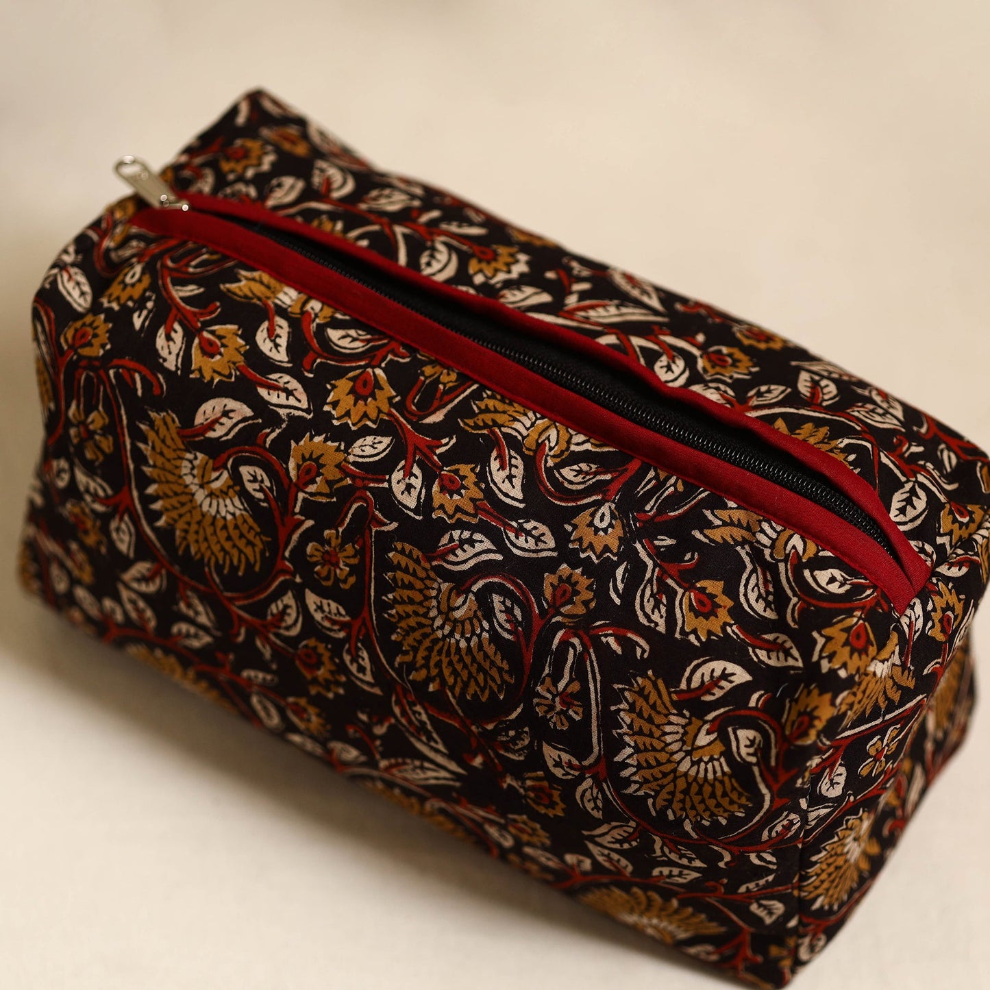  Black Handmade Cotton Toiletry Bags (Set of 3) 