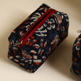  Black Handmade Cotton Toiletry Bags (Set of 3)