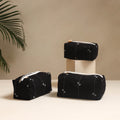 Black - handmade cotton toiletry bags (set of 3) 12