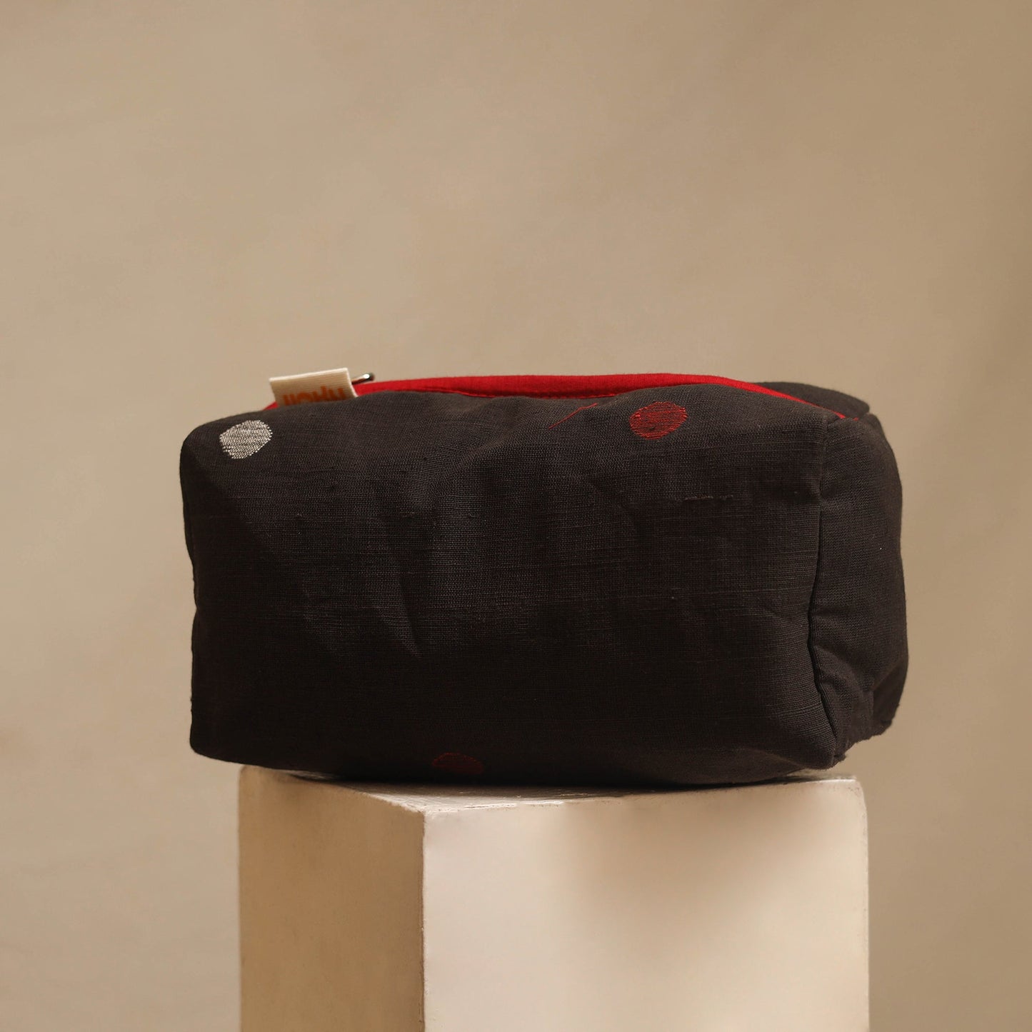 Black - handmade cotton toiletry bags (set of 3) 16