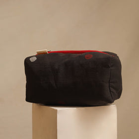 Black - handmade cotton toiletry bags (set of 3) 16