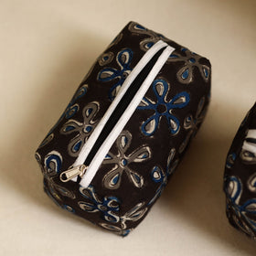  Black Handmade Cotton Toiletry Bags (Set of 3)