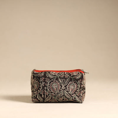  Black Handmade Cotton Toiletry Pouch 
