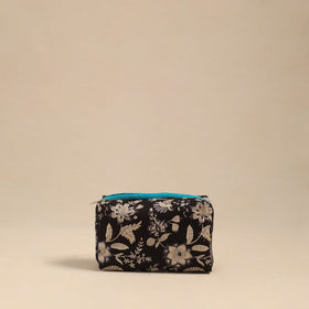  Black Handmade Cotton Toiletry Pouch 