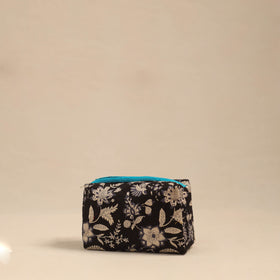  Black Handmade Cotton Toiletry Pouch 