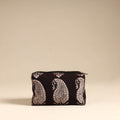  Black Handmade Cotton Toiletry Pouch 