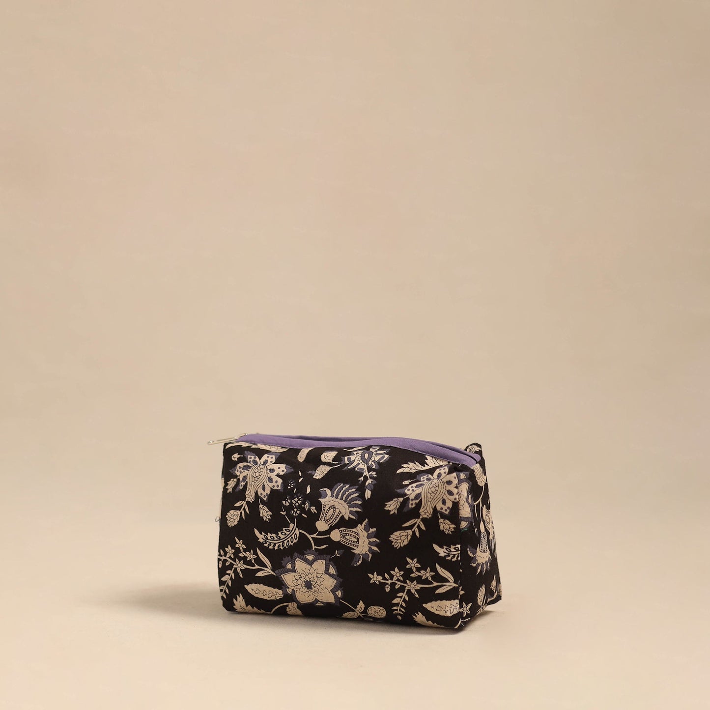  Black Handmade Cotton Toiletry Pouch 
