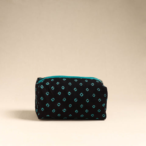  Black Handmade Cotton Toiletry Pouch 
