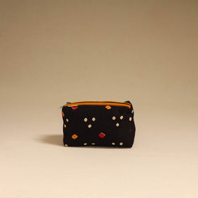 Black - handmade cotton toiletry pouch 13 - handcrafted