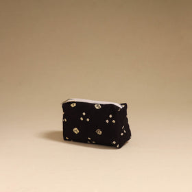 Black - handmade cotton toiletry pouch 16 - handcrafted