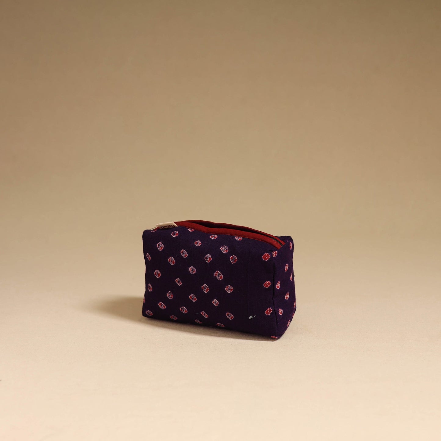 Black - handmade cotton toiletry pouch 18 - handcrafted