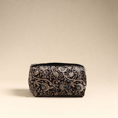 Black Handmade Cotton Toiletry Pouch 
