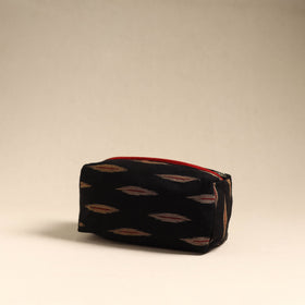  Black Handmade Cotton Toiletry Pouch 