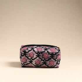  Black Handmade Cotton Toiletry Pouch 