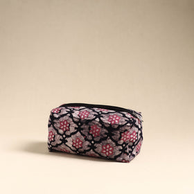  Black Handmade Cotton Toiletry Pouch 