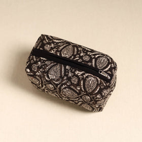  Black Handmade Cotton Toiletry Pouch 