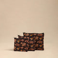 Black - handmade cotton utility pouches (set of 3) 27
