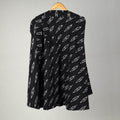 Black Handmade Cotton Wrap Around Pochampally Ikat Skirt