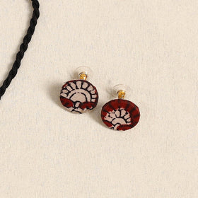 Black - handmade fabart necklace set 23 - handcrafted