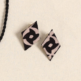 Black - handmade fabart necklace set 25 - handcrafted