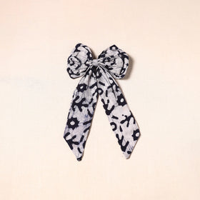 Black - handmade fabric bow hair clip 12 - handcrafted