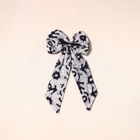 Black - handmade fabric bow hair clip 12 - handcrafted