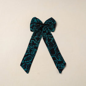 Black Handmade Fabric Bow Hair Clip