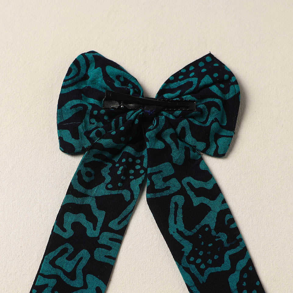 Black Handmade Fabric Bow Hair Clip