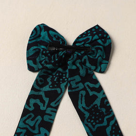 Black Handmade Fabric Bow Hair Clip