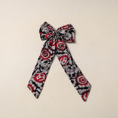 Black Handmade Fabric Bow Hair Clip