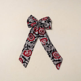 Black Handmade Fabric Bow Hair Clip