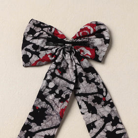 Black Handmade Fabric Bow Hair Clip