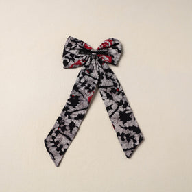 Black Handmade Fabric Bow Hair Clip