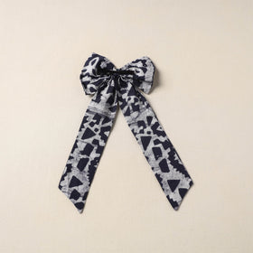 Black Handmade Fabric Bow Hair Clip
