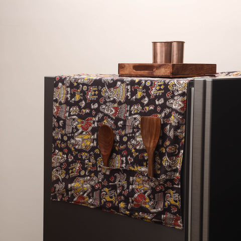 Handmade fridge top cover with multiple pockets 01