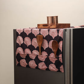 Handmade fridge top cover with multiple pockets 01