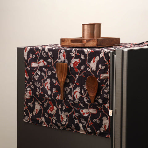 Handmade fridge top cover with multiple pockets 09