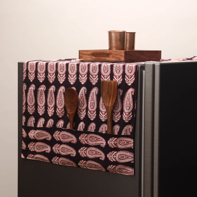 Handmade fridge top cover with multiple pockets 101